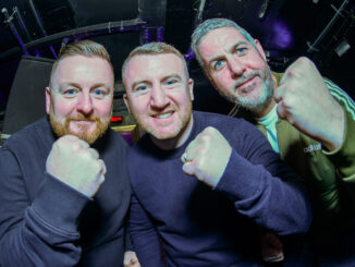 Northern Irish comedians attend official launch for the ‘Valentines Day Massacre’ boxing event